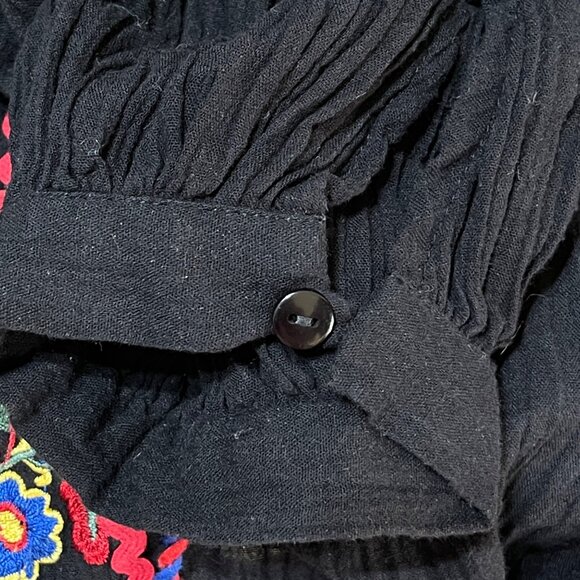 Anthropologie Velvet Graham and Spencer Loane Embroidered Peasant Dress XL (READ - Picture 7 of 13